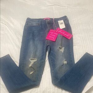 Blue High Rise Distressed Jeans junior size 7/28